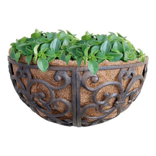 Wall-mounted flower basket "ESSCHERT´S GARDEN" half-round cast iron|Esschert Design