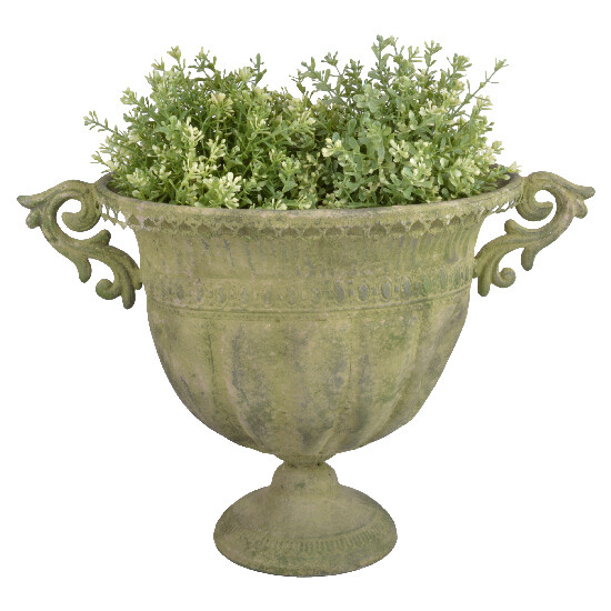 Váza "AGED METAL" široká - kov, zelená patina, V|Esschert Design