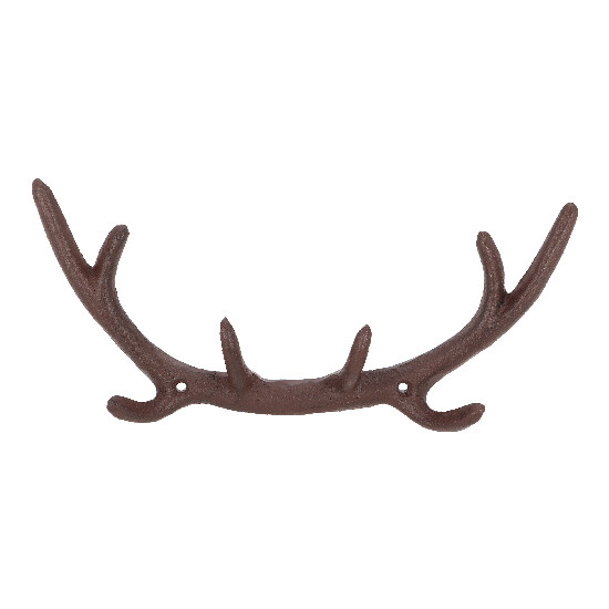 Wieszak z poroża jelenia „BEST FOR BOOTS”, 29x5x12cm, żeliwo, brązowy|Esschert Design