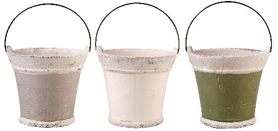 Bucket "ESSCHERT´S GARDEN" ceramic, 2 types (REsale)|Esschert Design