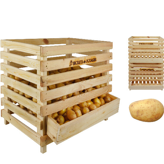 Drewniana skrzynka na ziemniaki „SECRETS DU POTAGER” 60 x 47 x 49 cm|Esschert Design