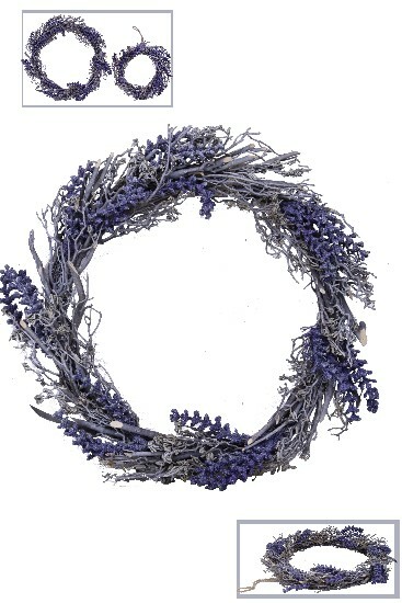 Wreath Lavender, washed out, white, V|Ego Dekor