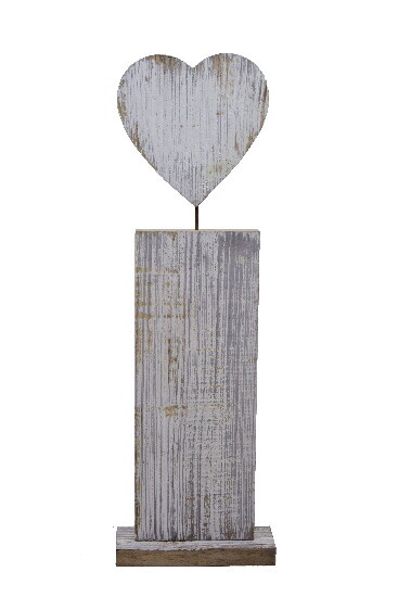 Wooden decoration, heart, 10 x 24 x 76 cm|Ego Dekor