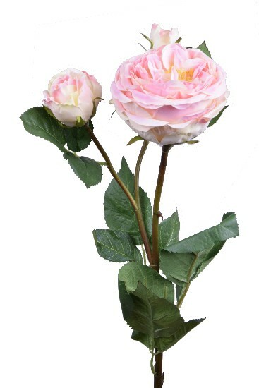 Květina růže, sv. růžová|Ego Dekor