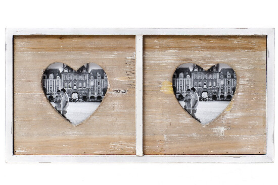 Photo frame with hearts for 2 photos | Ego Dekor