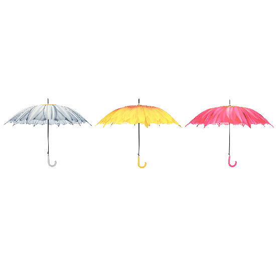 ED Deštník hedvábný FLOWER, kopretina(č.1)/slunečnice(č.2)/jiřina(č.3), 103x84cm|Esschert Design