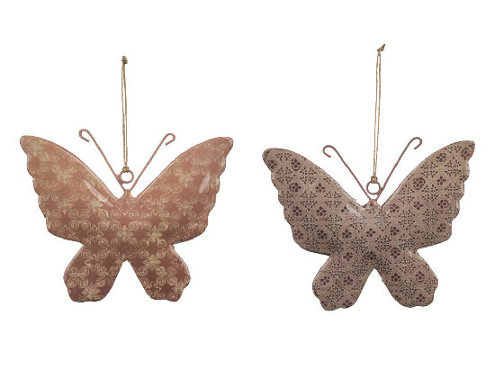 Závěs ''Motýl'', růžová, M, balení obsahuje 2 kusy! (DOPRODEJ)|Ego Dekor