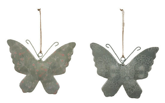 Curtain ''Butterfly'', dark gray/grey, V, package contains 2 pieces! (SALE)|Ego Decor