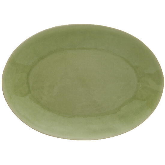 Oval tray 40cm, RIVIERA, black/green|Vert frais|Costa Nova