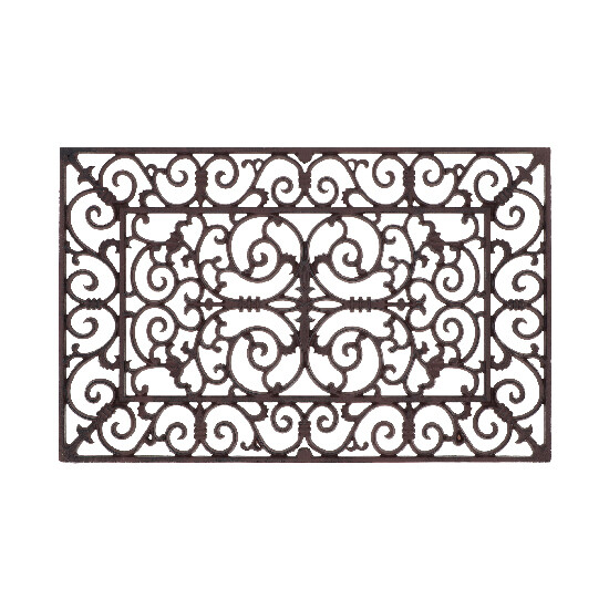 Litinová Rohožka "BEST FOR BOOTS" , obdelníková s ornamenty, červeno-hnědá, 72 x 46 cm|Esschert Design