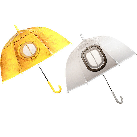 ED Deštník dětský Peek & Boo, s průhledem PONORKA(č.1)/LETADLO(č.2), 71cm|Esschert Design