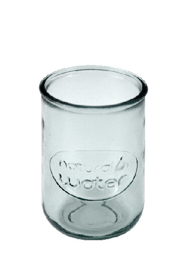 ED VIDRIOS SAN MIGUEL !RECYCLED GLASS! Recycled glass jar "WATER" 0.4L, clear (SALE OF LAST PIECES) (SALE OF LAST PIECES)