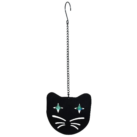 Mačka STRAŠIAK, závesná, 12x12xcm, čierna|Esschert Design