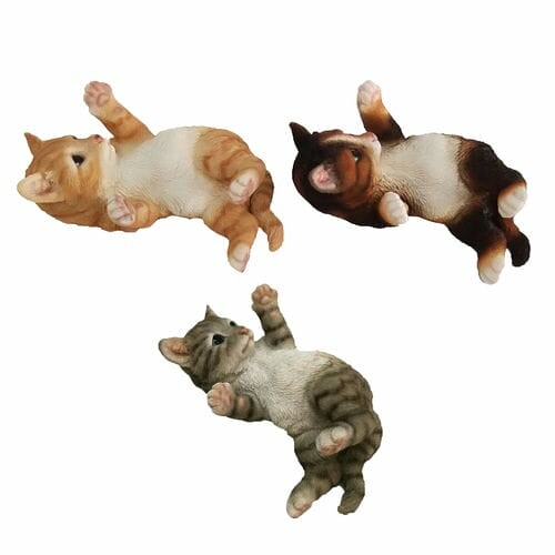 Zwierzęta i figurki OUTDOOR „TRUE TO NATURE” Bawiący się kotek, szerokość 19,7 cm, opakowanie zawiera 3 sztuki!|Esschert Design