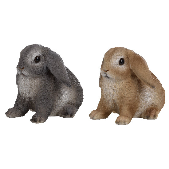 Animals and figures OUTDOOR "TRUE TO NATURE" Eared rabbit, height 14.6 cm, package contains 2 pcs! (SALE)|Esschert Design