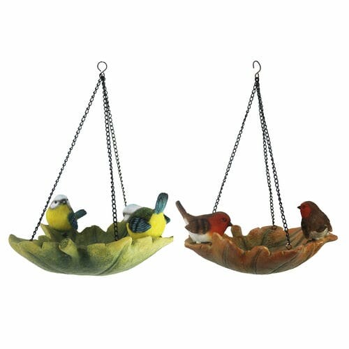 Hanging bird feeder Animals and figures OUTDOOR "TRUE TO NATURE" Birds and leaf, width 24 cm, package contains 2 pcs!|Esschert Design