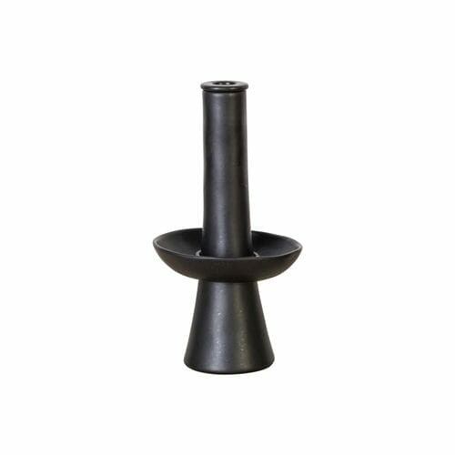 Vase with shelf 25cm|0.3L, LE JARDIN, black|Sable noir|Costa Nova