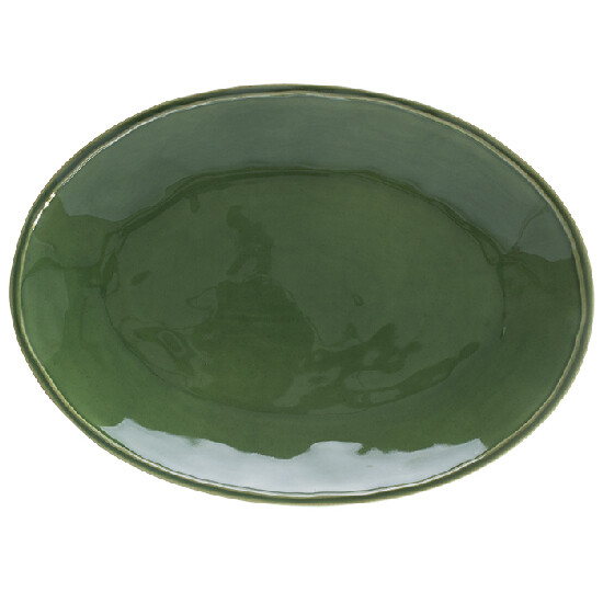 Oval tray, 40x29cm, FONTANA, green|Casafina