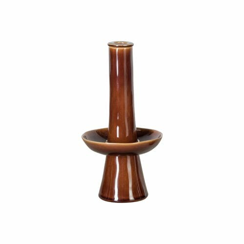 Vase with shelf 13cm|0.3L, LE JARDIN, brown (mahogany) (SALE)|Costa Nova
