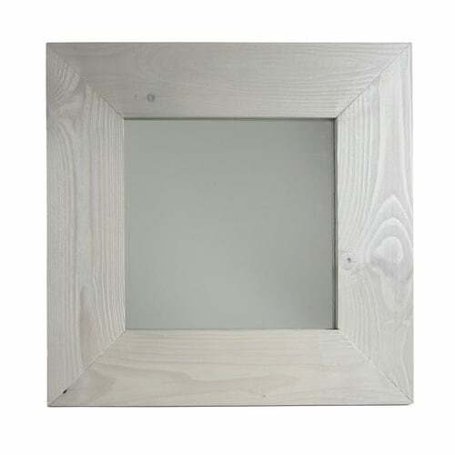 Zrcadlo dřevěný rám, bílá vymývaná, v. 49,2 cm (DOPRODEJ)|Esschert Design