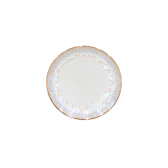 Dessert plate, 22 cm, TAORMINA, white|gold|Casafina
