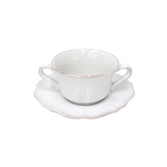 ED Mug with saucer, 0.4L, IMPRESSIONS, white|Casafina