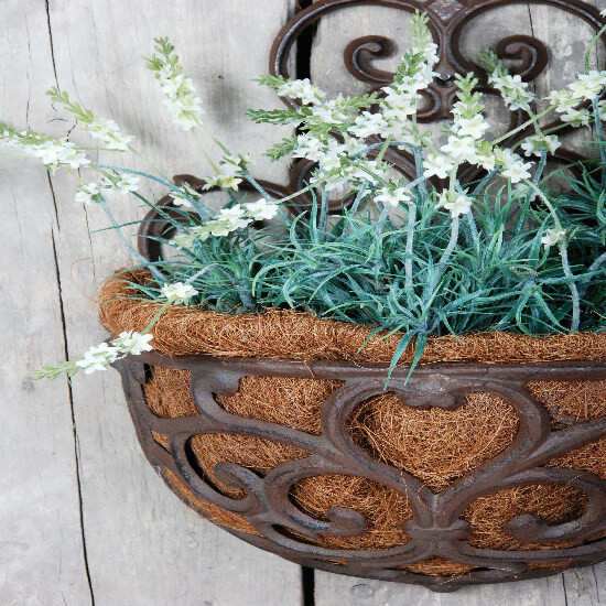 Cast iron flower basket ORNAMENT 