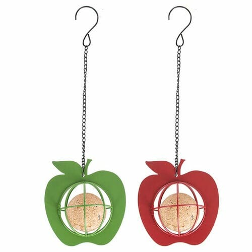 APPLE feeder, for tallow ball, hanging, package contains 2 pieces! (SALE)|Esschert Design