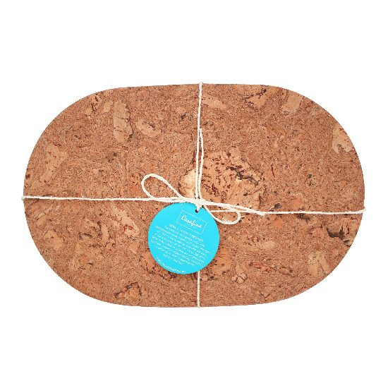 Placemat oval, set of 4, 44x28x0.3cm, CORK COLLECTION, natural Iceberg|Casafina