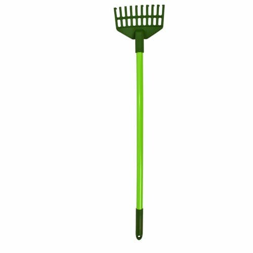 Plastic rake, children's, green, h. 70 cm|Esschert Design