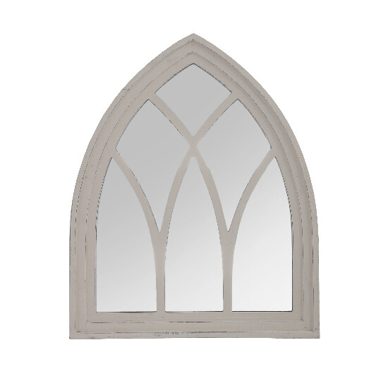 Zrcadlo Gotika dřevěné, bílá patina|Esschert Design