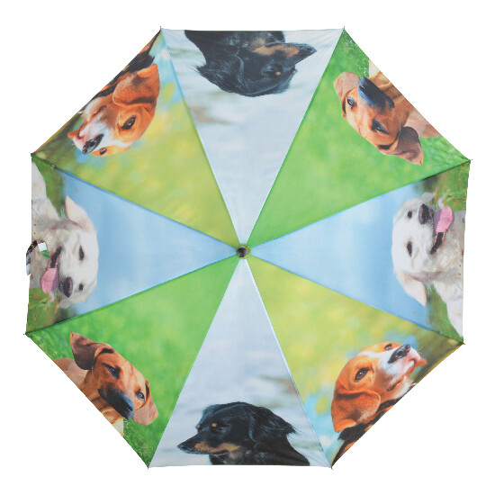 Deštník PES DOGGY, 120x120x95cm, zelená/modrá|Esschert Design