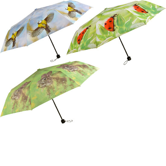 Dáždnik skladací, balenie obsahuje 3 kusy!|Esschert Design
