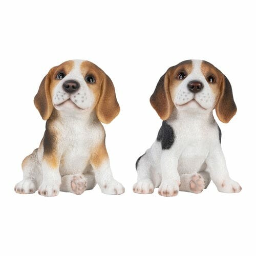 Animals and figures OUTDOOR "TRUE TO NATURE" Beagle puppy 12x14x15cm, dark brown/brown|Esschert Design