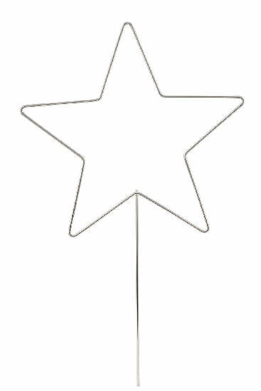 Zápich hviezda, strieborná, 30x57,3 cm (DOPREDAJ)|Ego Dekor