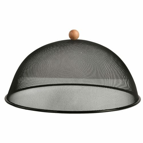 Food protection lid STAINLESS STEEL, black, dia.43cm|Esschert Design