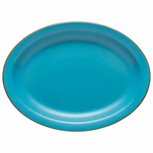 Oval tray 40x30cm POSITANO, blue-sprinkled (SALE)|Casafina