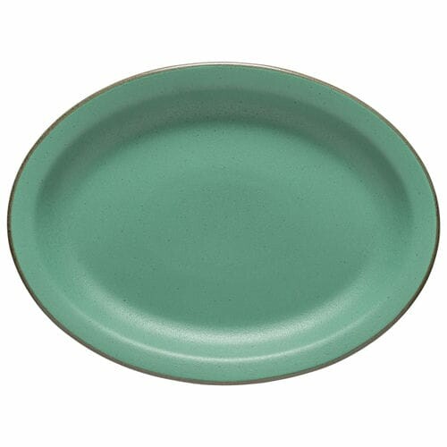 Oval tray 40x30cm POSITANO, green (SALE)|Casafina