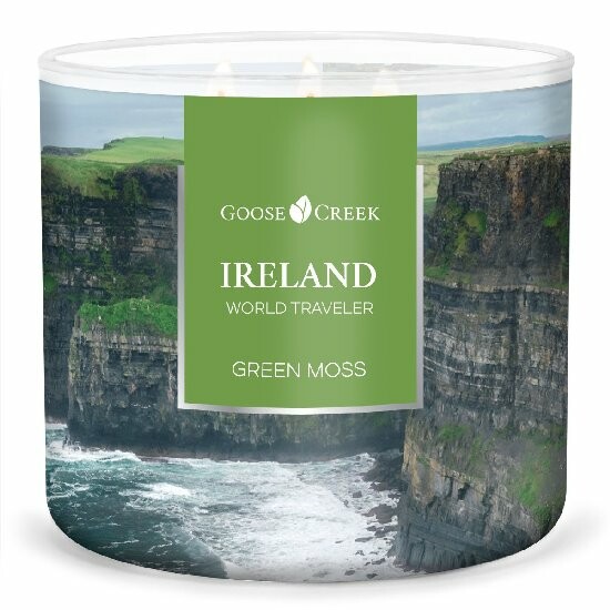 Świeca WORLD TRAVELER 0,45 KG IRLANDIA - GREEN MOSS, aromatyczna w słoiczku|Goose Creek