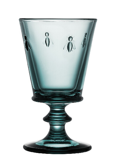 Glass on leg 0.24L, ABEILLE, dark blue|La Rochere