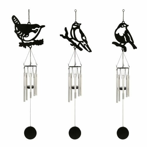 Zvonkohra s vtáčikom, čierna, balenie obsahuje 3 kusy!|Esschert Design
