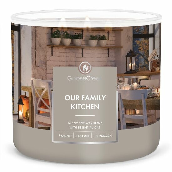 Candle 0.41 KG OUR FAMILY KITCHEN, aromatic in a jar, 3 wicks|Goose Creek