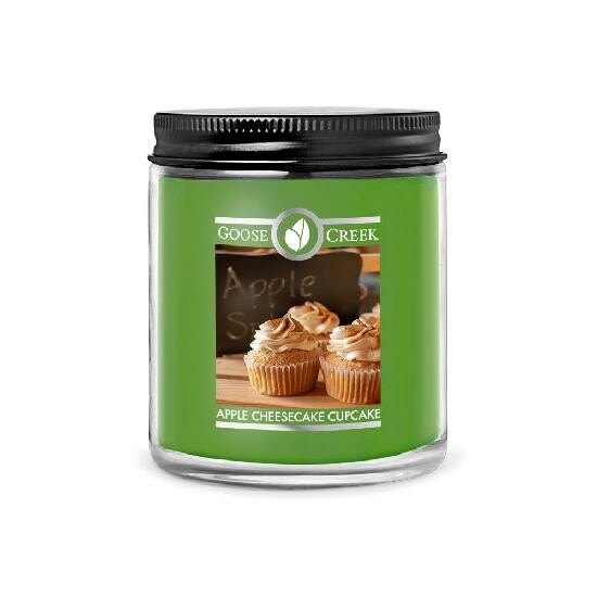 Candle with 1-wick 0.2 KG APPLE CHEESECAKE CUPCAKE, aromatic in a jar with a metal lid|Goose Creek