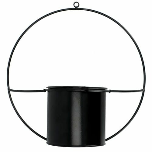 Držák na květináč WINDOW DRESSING PLANTER nástěnný, černá, pr.35cm|Esschert Design