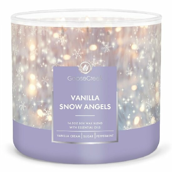 Candle 0.41 KG VANILLA SNOW ANGELS, aromatic in a jar, 3 wicks|Goose Creek
