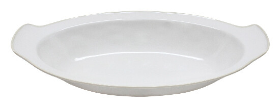Oval gratin bowl 41cm, BEJA, white & cream (SALE)|Costa Nova