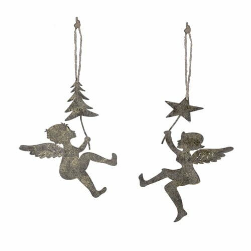 Flying angel curtain, gold, 10.5x22x2cm, package contains 2 pieces!|Ego Dekor
