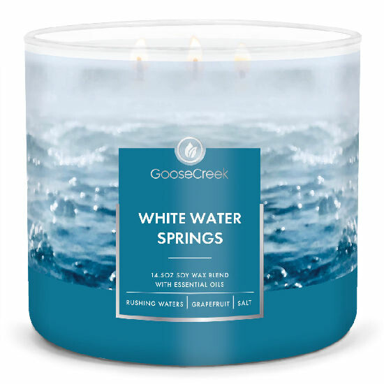 Candle 0.41 KG WHITE WATER SPRINGS, aromatic in a jar, 3 wicks|Goose Creek