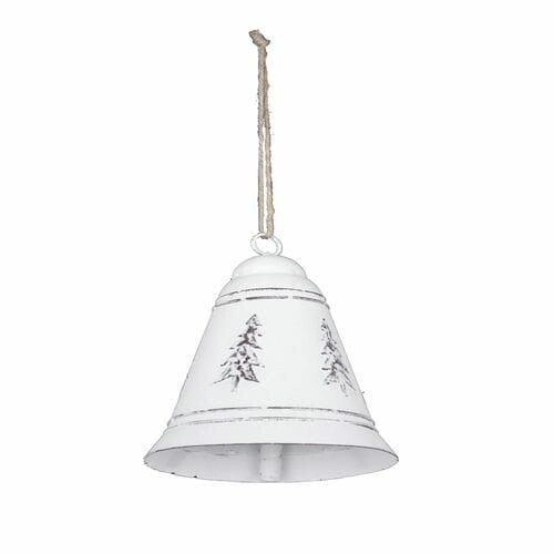 Tree bell, white, 10x15x10cm, pc|Ego Dekor