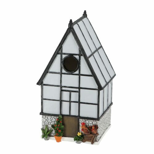 Búdka pre vtáčiky GREEN HOUSE, v. 25cm, biela|Esschert Design